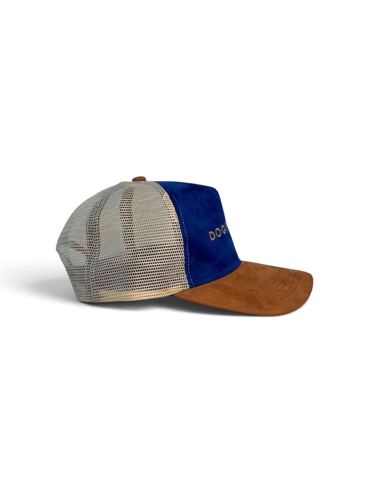 DOG PERSON Suede Mesh Cap — Blue and Rust — photo 3