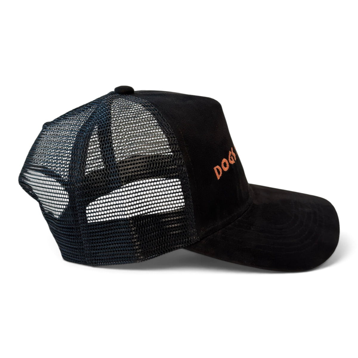 DOG>PERSON Suede Mesh Cap — Black and Orange — photo 6