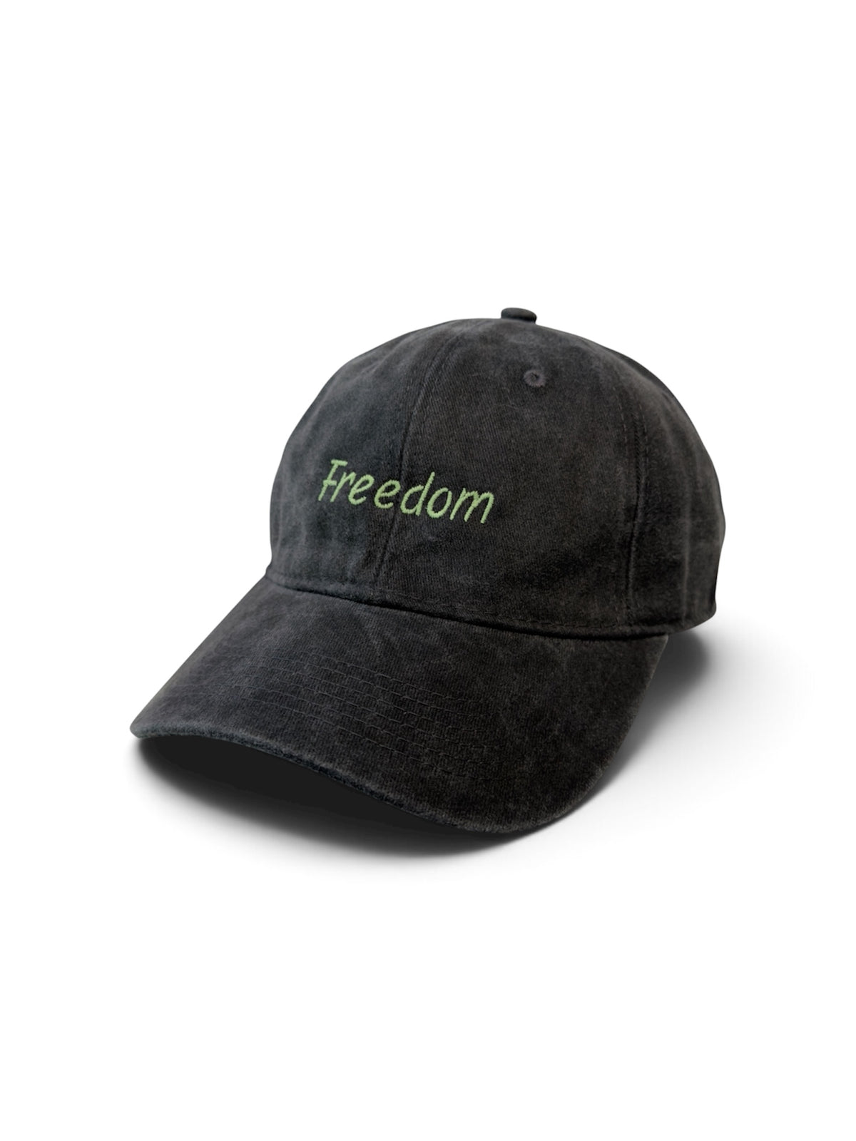 Freedom Washed Cotton Cap — Black — photo 4