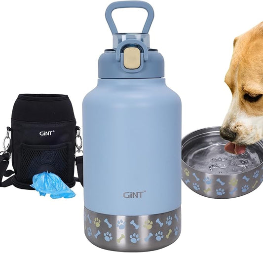 Insulated Stainless Steel Water Bottle for Dogs and Humans, Universal Travel Dis