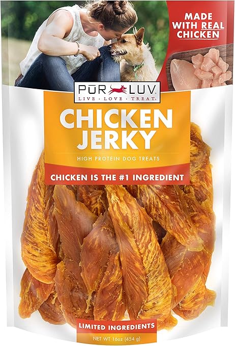 Chicken Jerky Dog Treats, Made with 100% Real Chicken Breast, 16 Ounces, Healthy