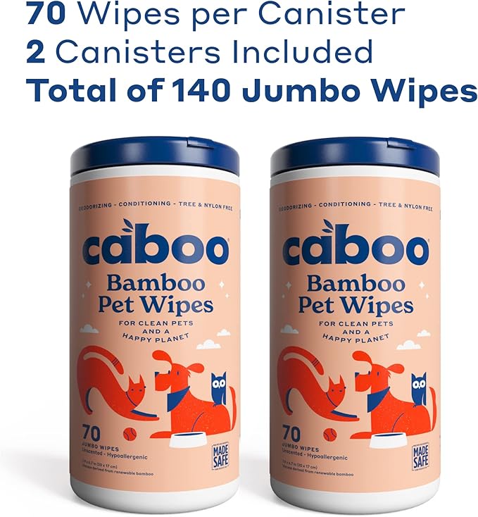 Natural deodorizing Hypoallergenic cleansing wipes for dogs and cats for the car
