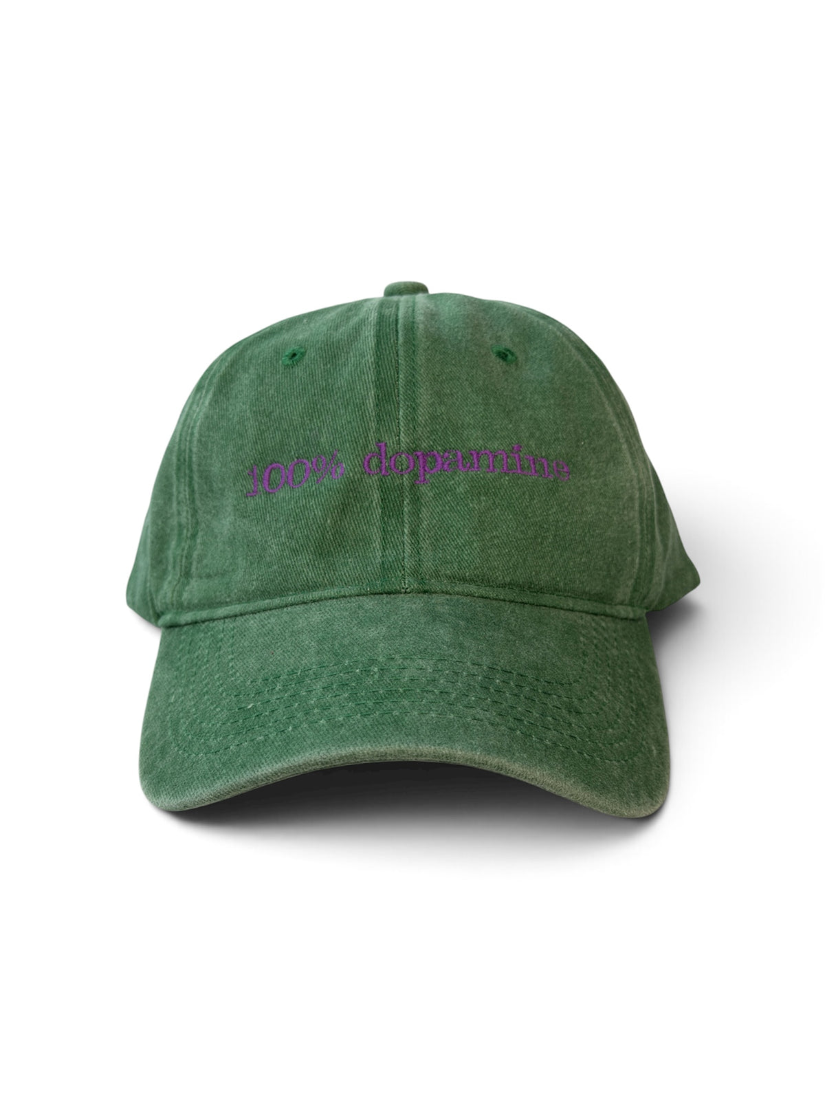 100% dopamine Washed Cotton Cap — Green and Purple — photo 4