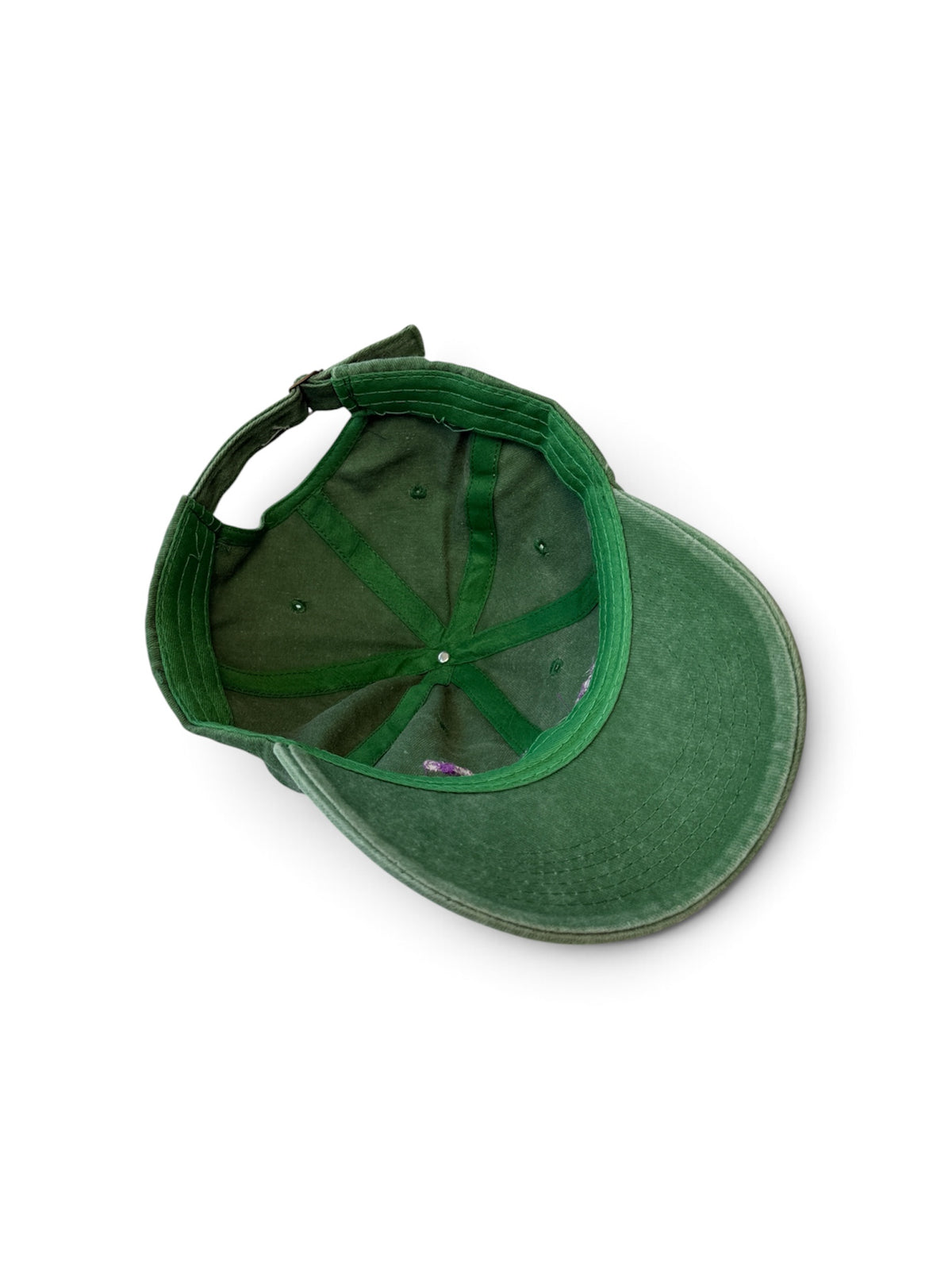 100% dopamine Washed Cotton Cap — Green and Purple — photo 6