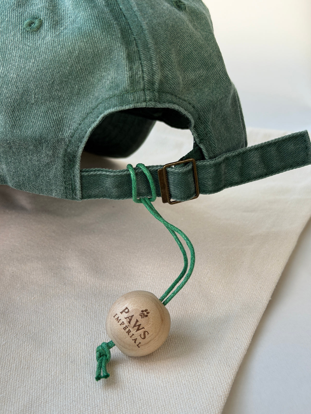 adventure Washed Cotton Cap — Green and Orange — photo 2