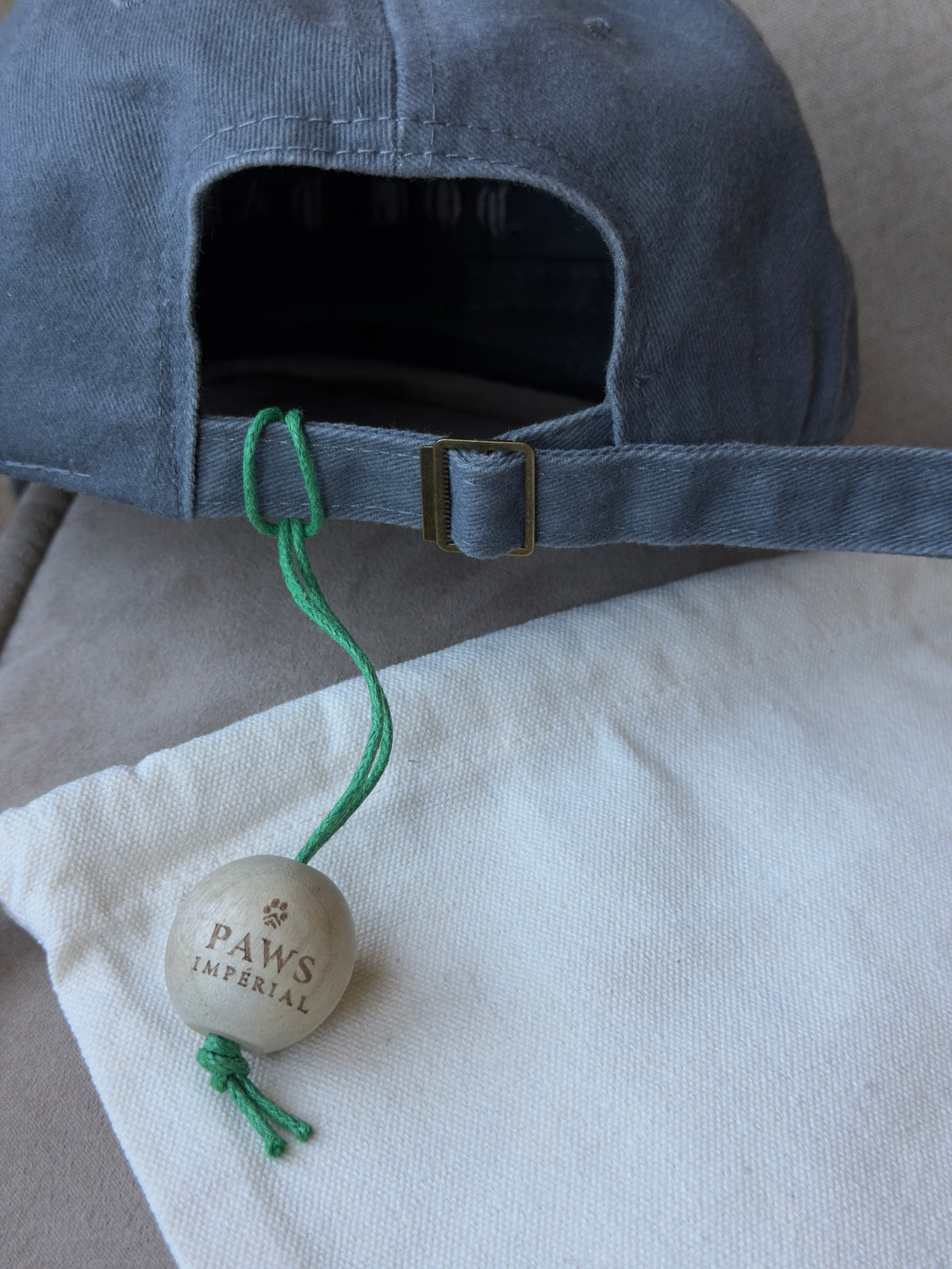 DOG DAD Washed Cotton Cap — Grey and Purple — photo 2