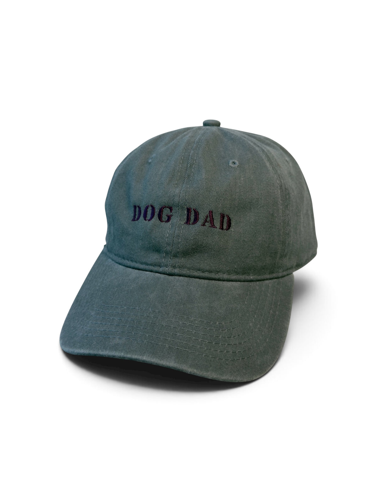 DOG DAD Washed Cotton Cap — Grey and Purple — photo 3