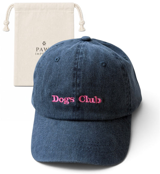Dog's Club Washed Cotton Cap — Blue and Pink by Paws Impérial
