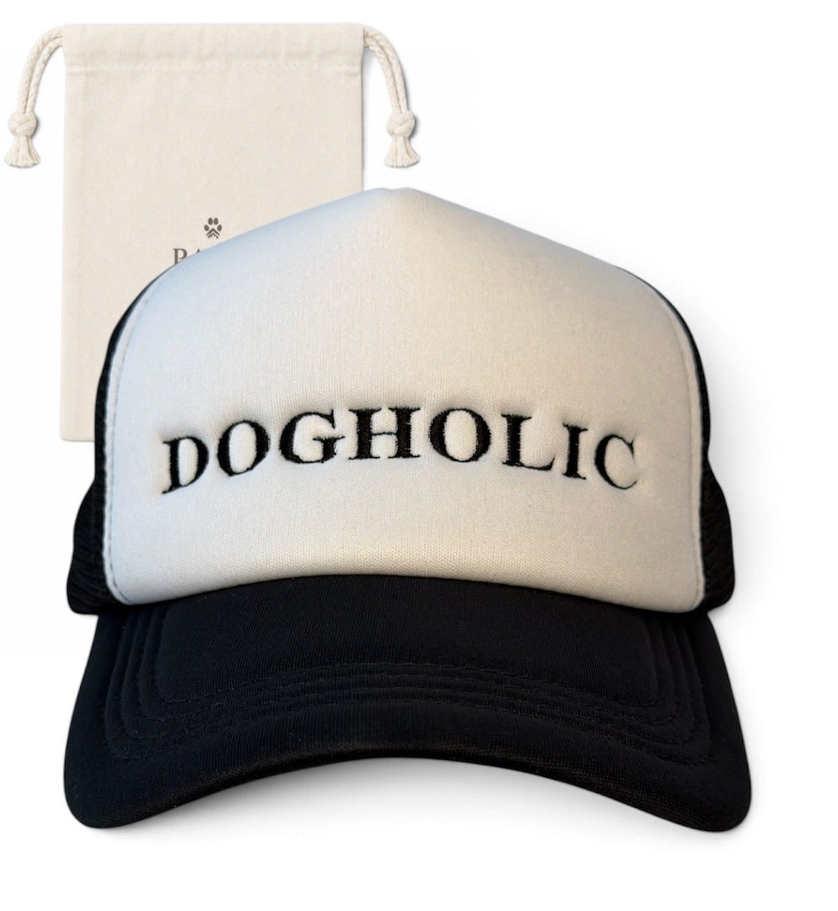 Dogholic Trucker Cap — Black Pink and Black by Paws Impérial