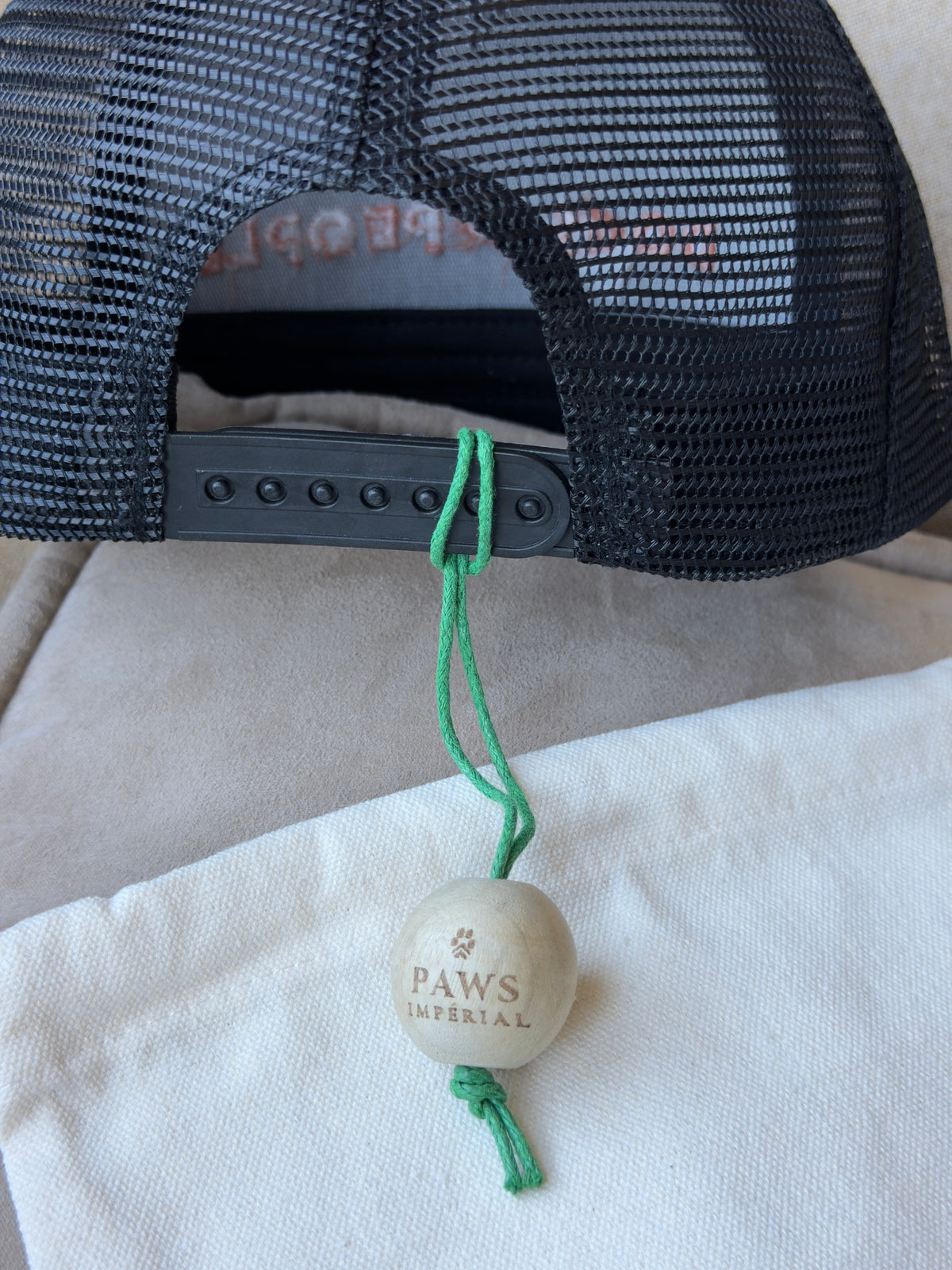DOG>PERSON Suede Mesh Cap — Black and Orange — photo 2