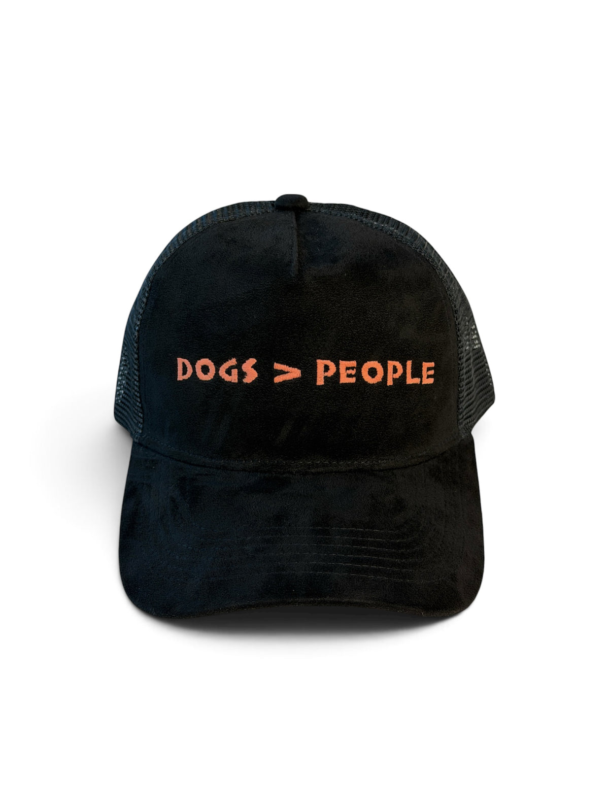 DOG>PERSON Suede Mesh Cap — Black and Orange — photo 3