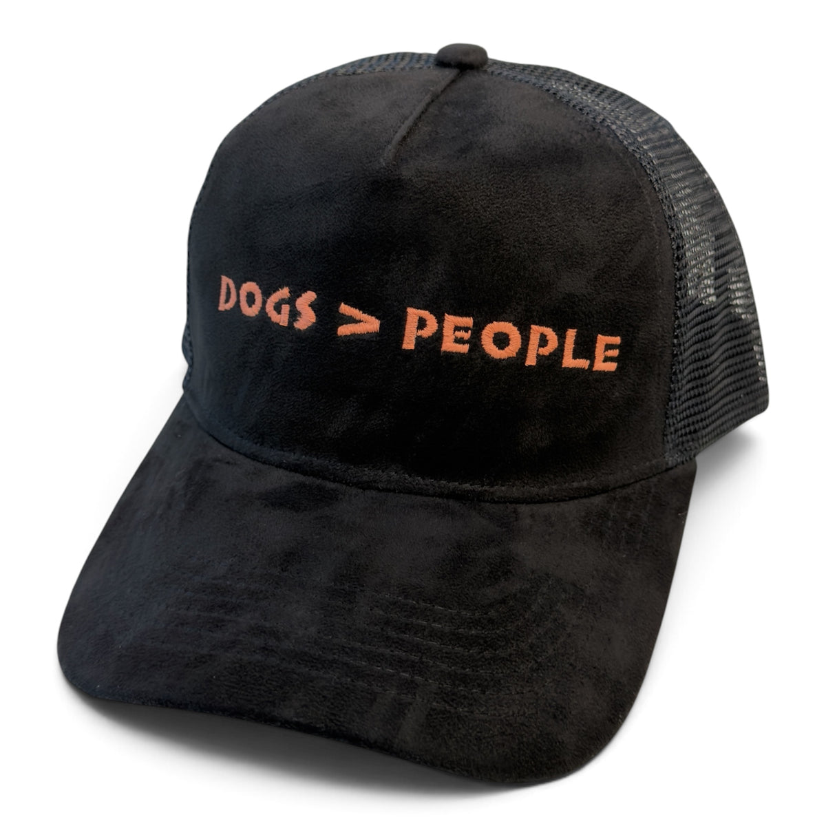 DOG>PERSON Suede Mesh Cap — Black and Orange — photo 4