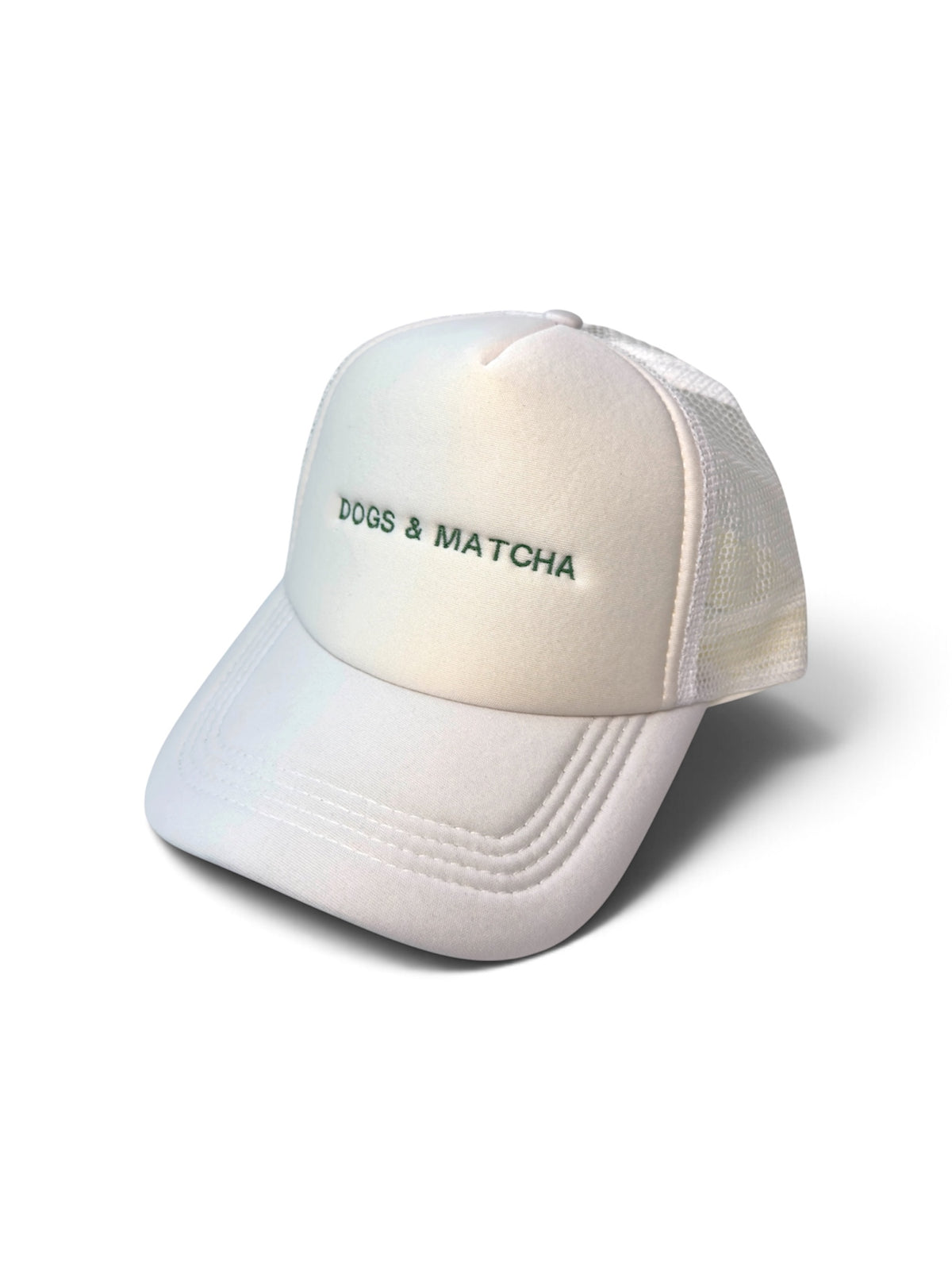 DOGS & MATCHA Trucker Cap — White — photo 3