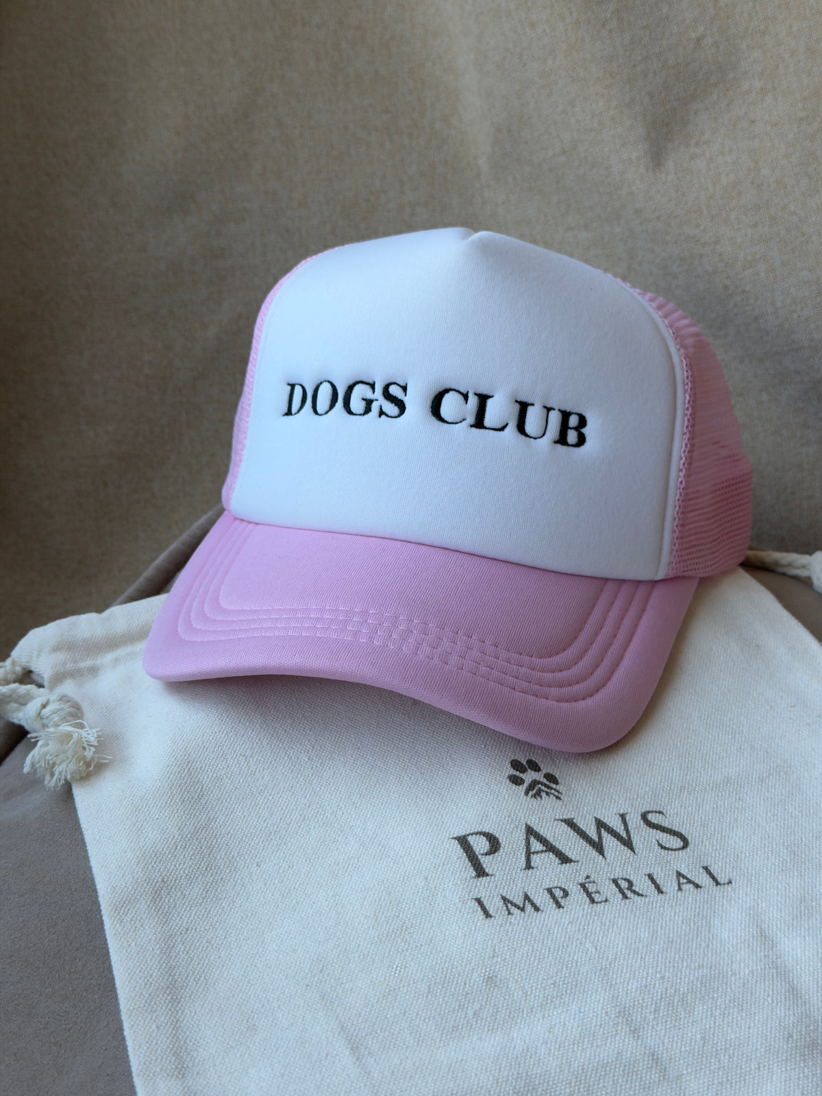 DOGS CLUB Trucker Cap — Pink and Black — photo 1