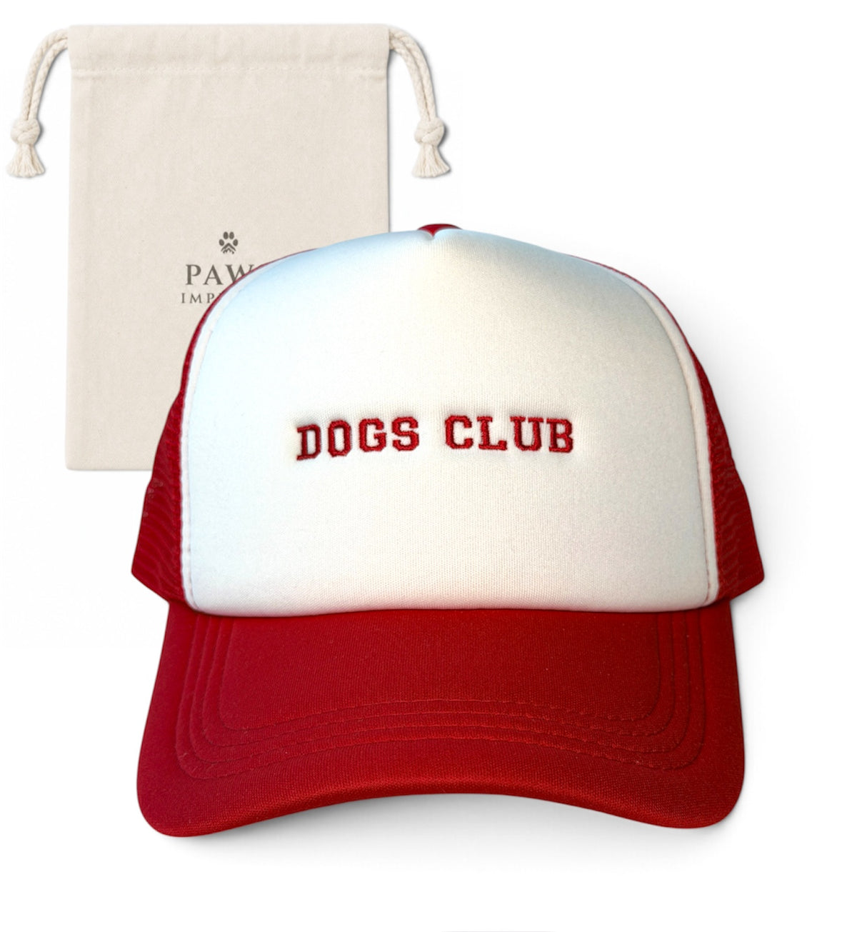 DOGS CLUB Trucker Cap — Red by Paws Impérial