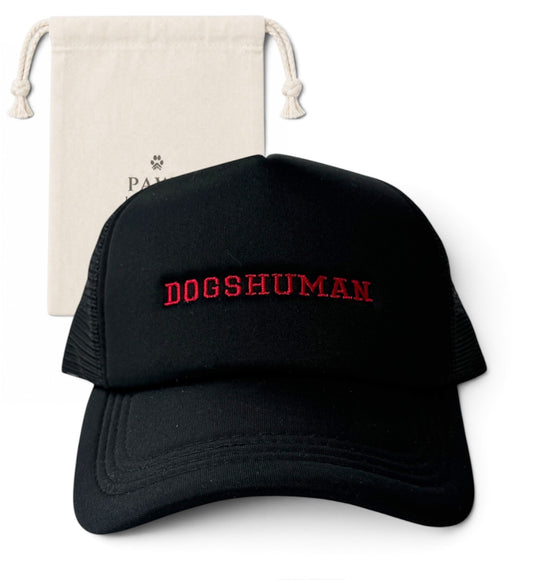 DOGSHUMAN Trucker Cap in black and red by Paws Impérial