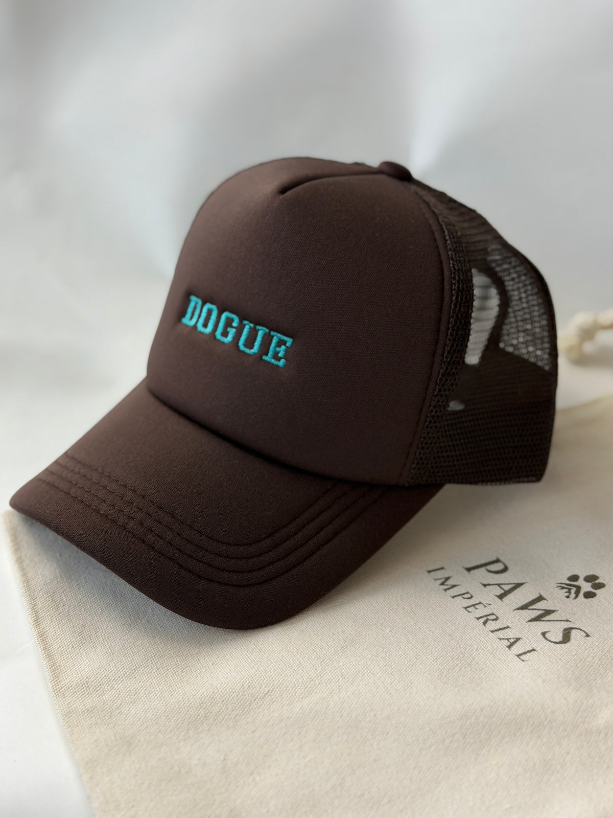 DOGUE Trucker Cap — Brown and Teal — photo 1