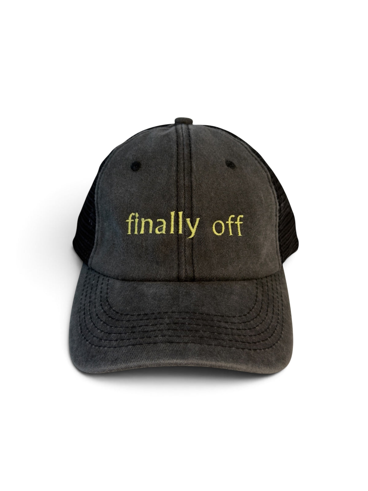 finally off Washed Mesh Cap — Black and Yellow — photo 3