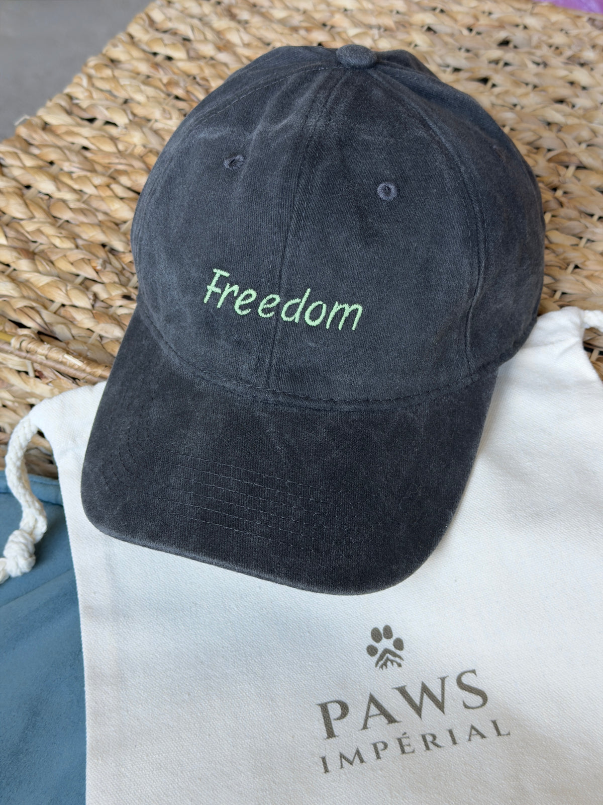 Freedom Washed Cotton Cap — Black — photo 1
