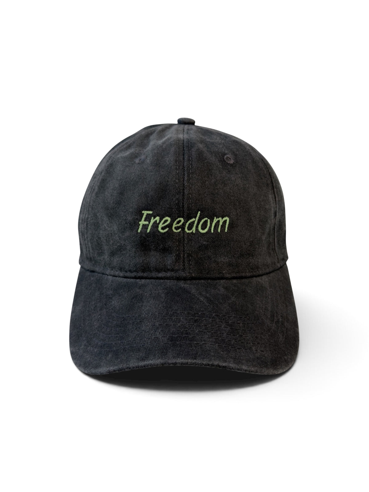 Freedom Washed Cotton Cap — Black — photo 3