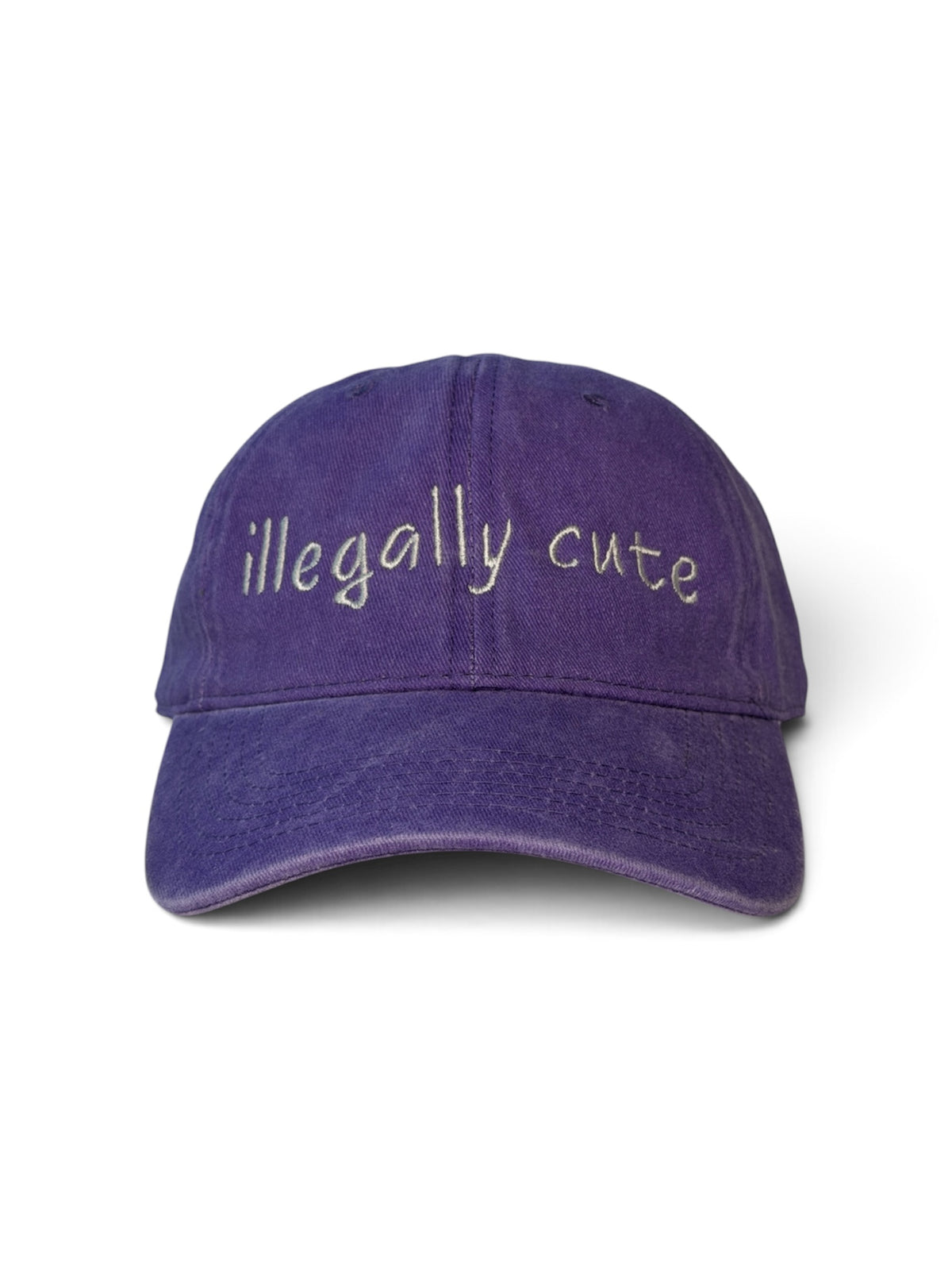illegally cute Washed Cotton Cap — Purple and Grey — photo 3