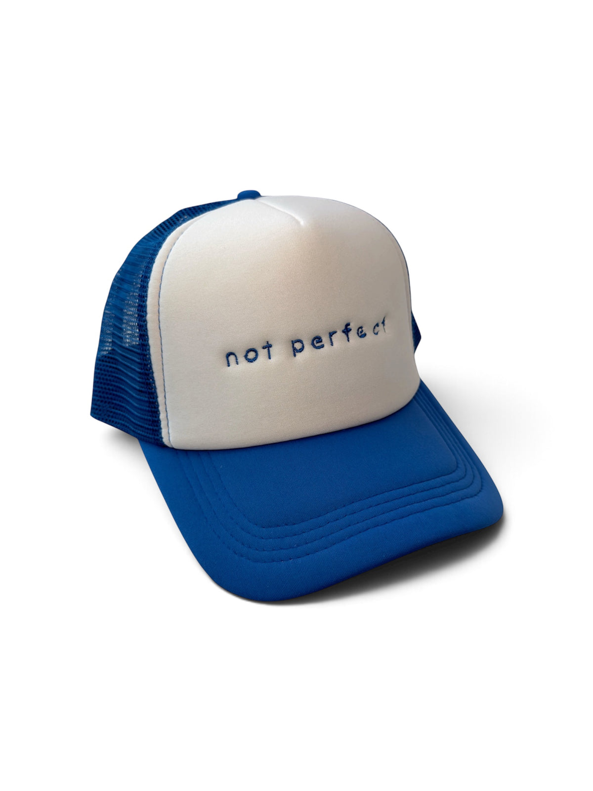 not perfect Trucker Cap — Blue and White — photo 3