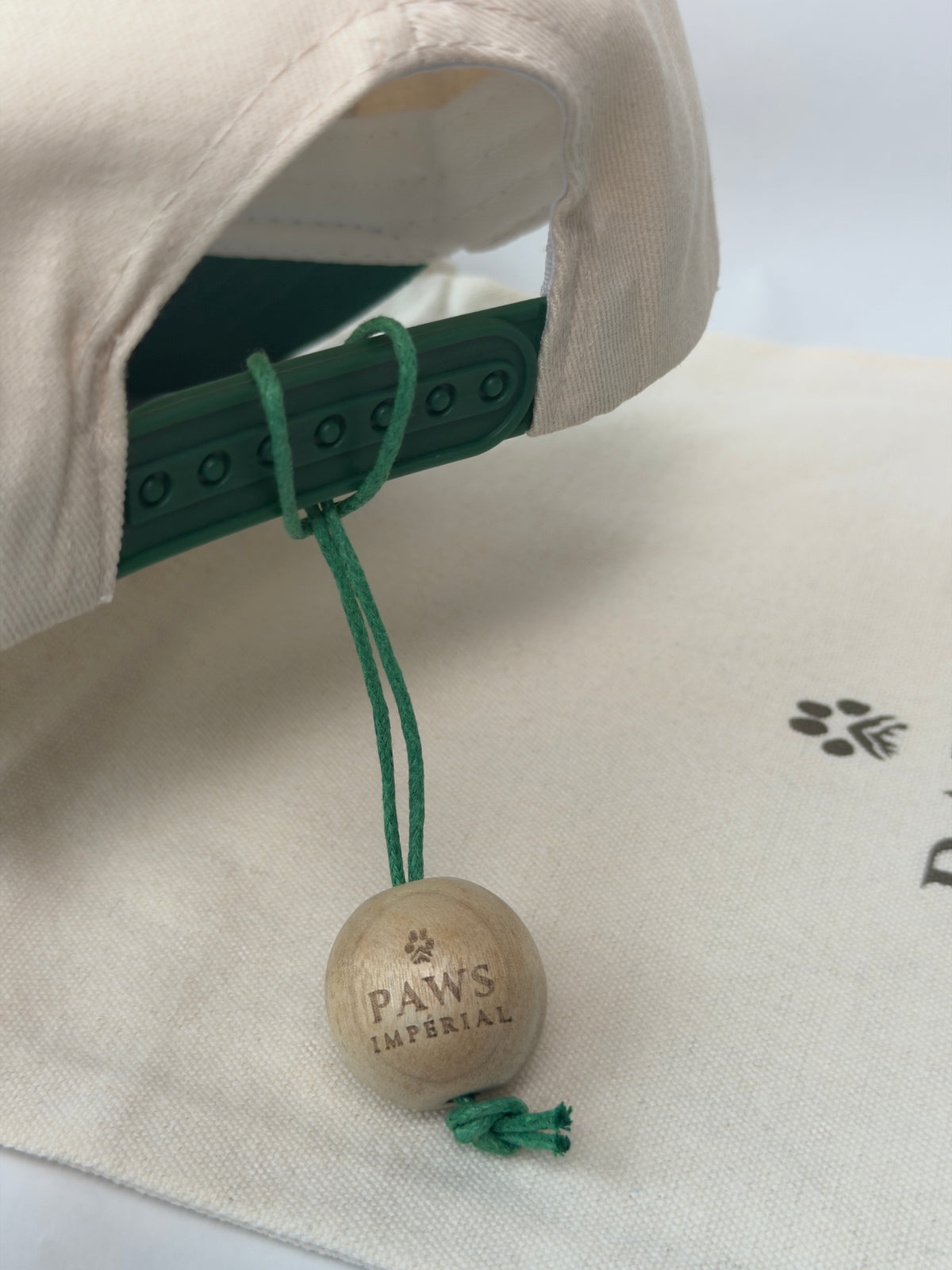 PAW Two-Tone Cotton Cap — Green and Cream — photo 2