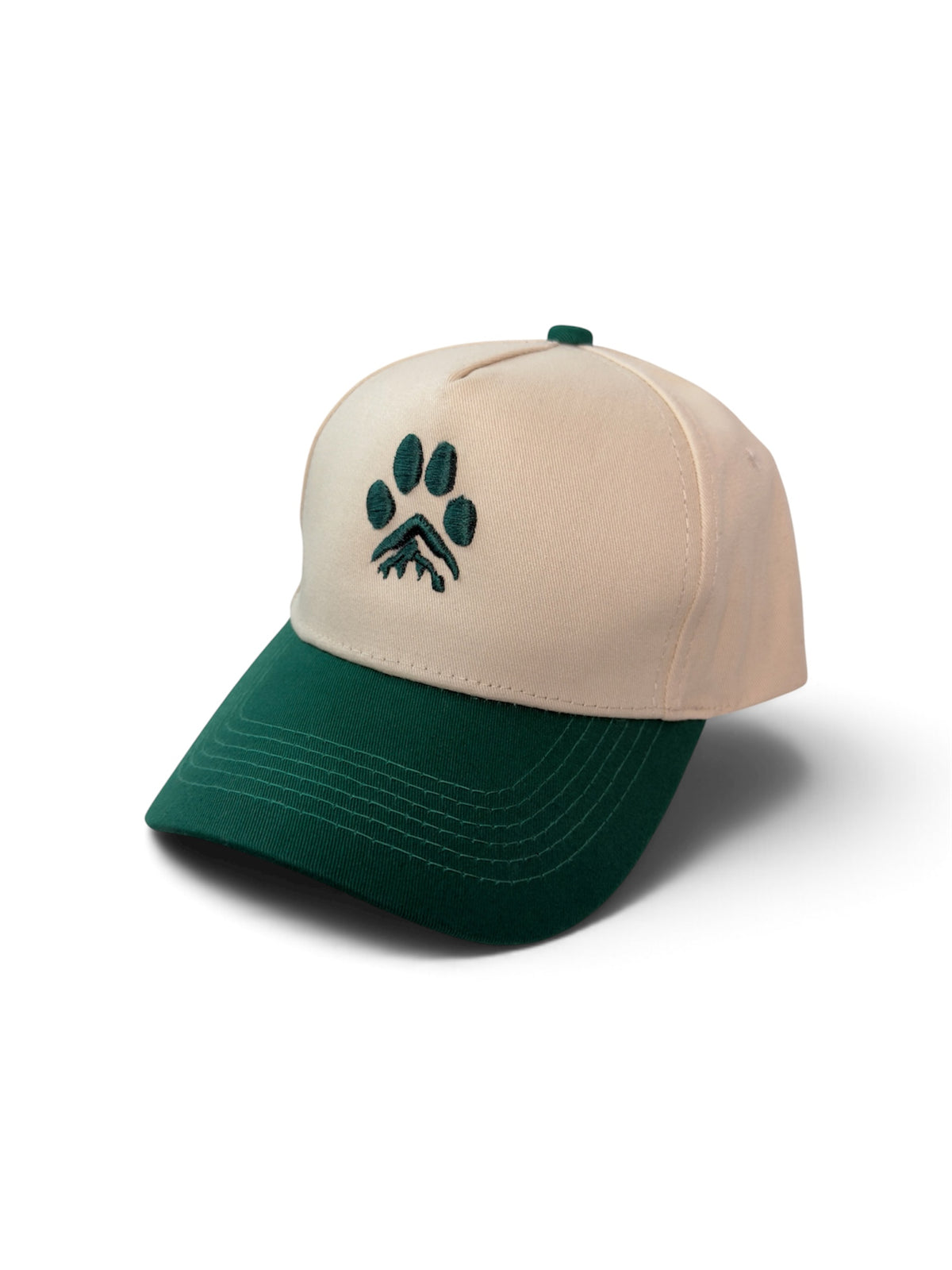 PAW Two-Tone Cotton Cap — Green and Cream — photo 3