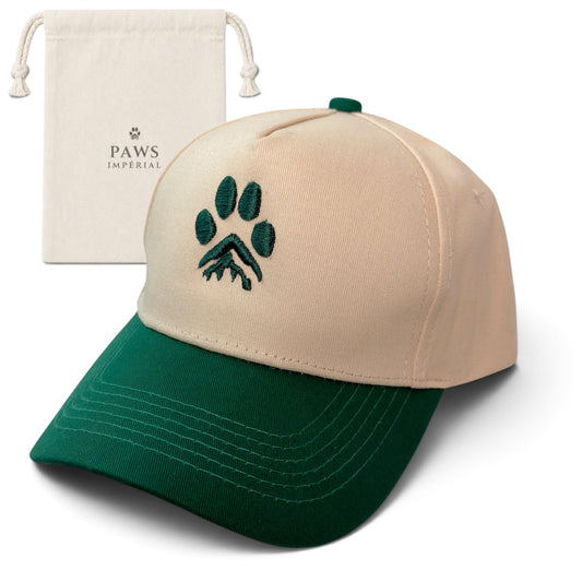 PAW Two-Tone Cotton Cap — Green and Cream by Paws Impérial