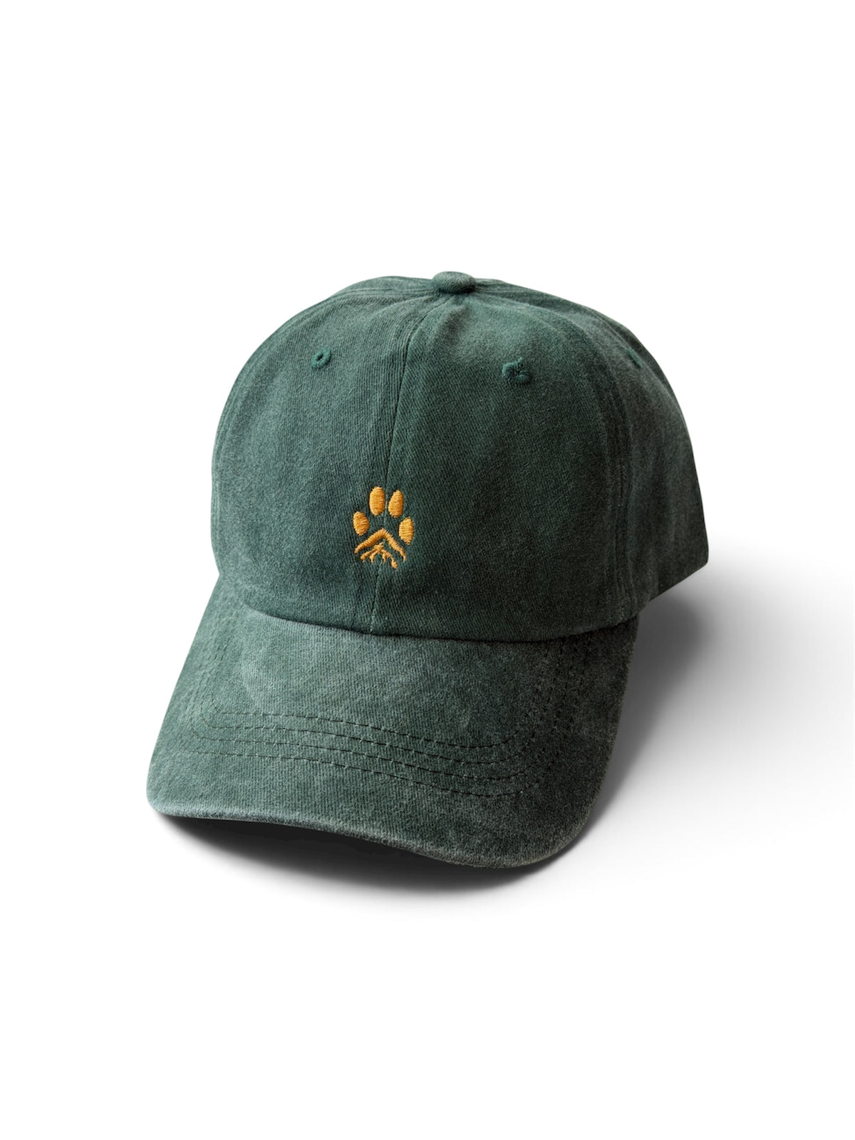 Paw Washed Cotton Cap — Green and Gold — photo 3