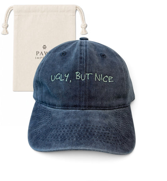 UGLY BUT NICE Washed Cotton Cap — Dark and Blue by Paws Impérial