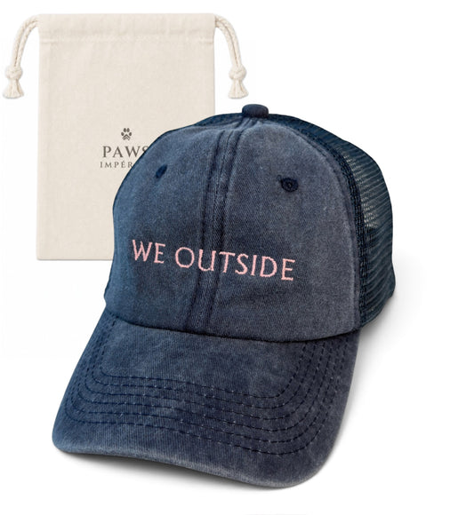 WE OUTSIDE Washed Mesh Cap — Blue and Pink by Paws Impérial