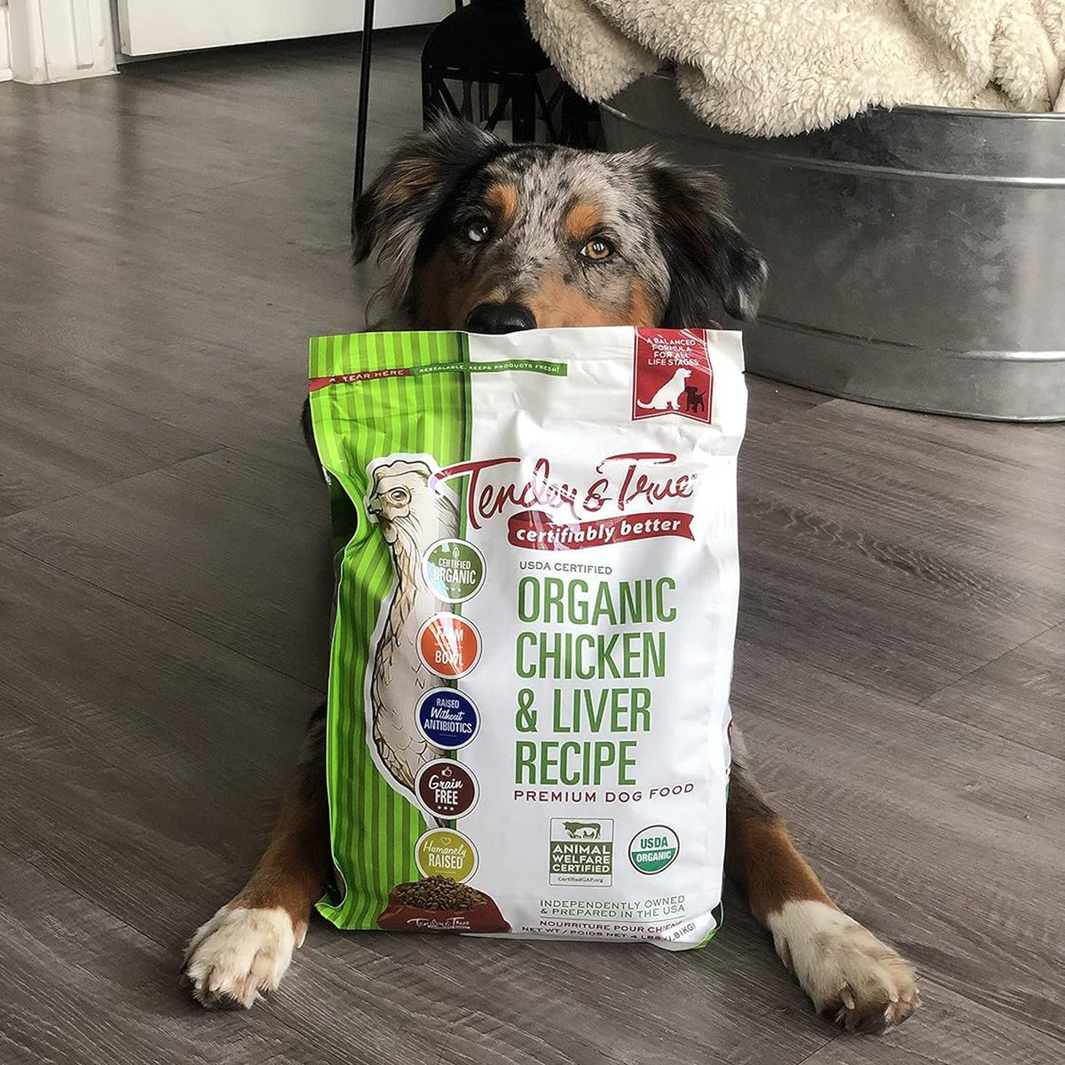 Tender and True Organic Chicken and Liver, 4 lb
