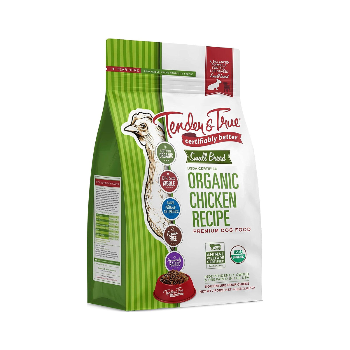 Tender and True Organic Chicken, Small Breed, 4 lb