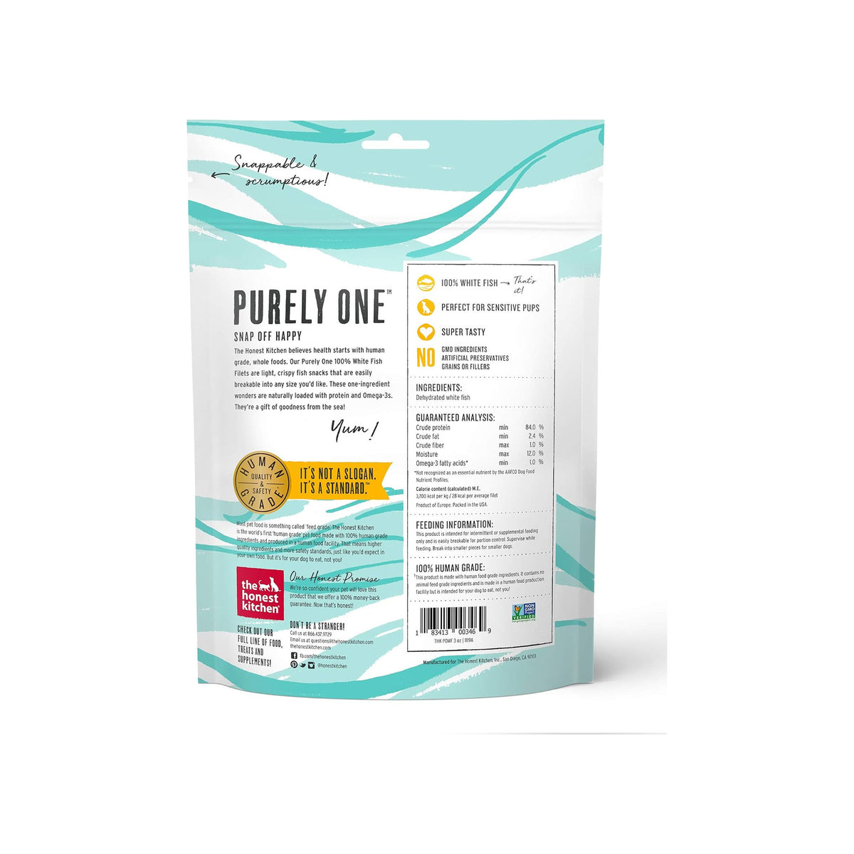 The Honest Kitchen White Fish Filets, 3 oz